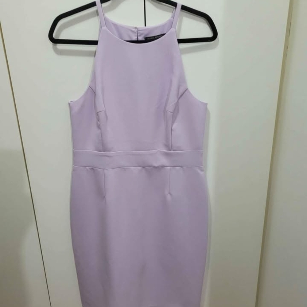 Banana Republic Purple Sheath Halter Midi Dress